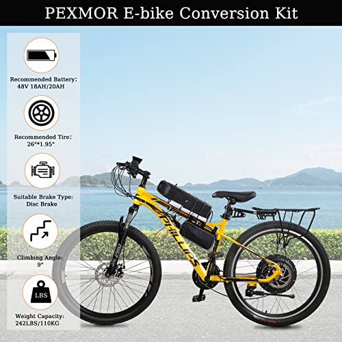 PEXMOR 1200W 48V E-Bike Conversion Kit