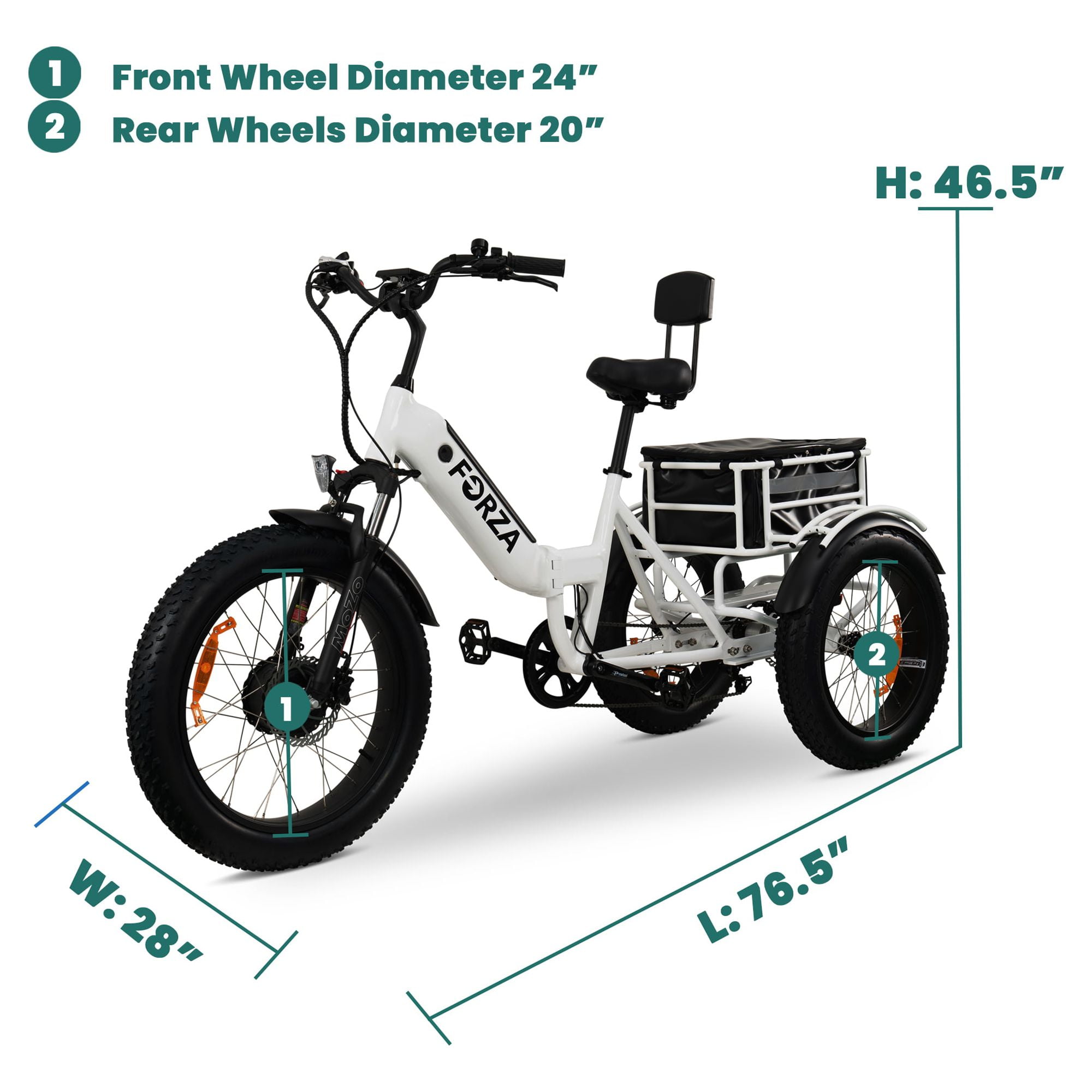 Foldable Electric Trike for Adults - 3 Wheel