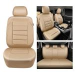 Luxury 3D Foam Leather Seat Covers - Beige