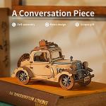 Vintage Wooden Car DIY Model Kit for Collectors