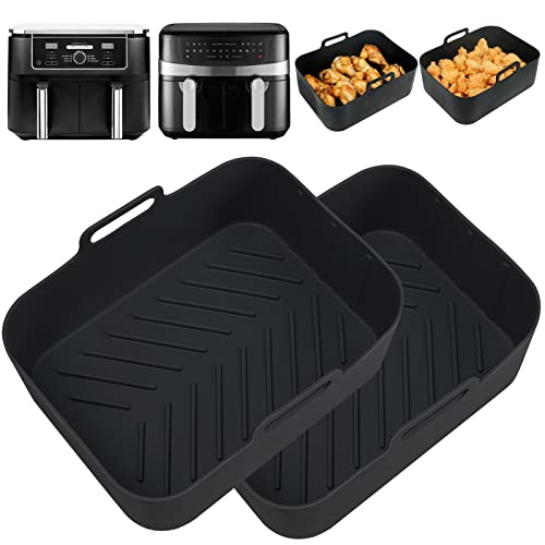 2PCS Silicone Liner for Ninja Foodi Dual 10.4L Air Fryer