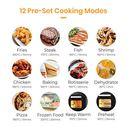 Pro Breeze 5-in-1 12L Air Fryer Oven 1800W AF-04