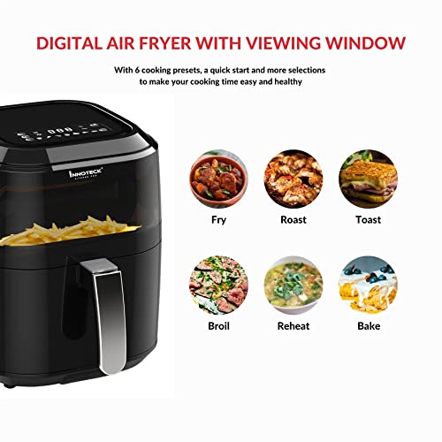 Innoteck 5L Air Fryer - Healthy, Compact, Gloss Black