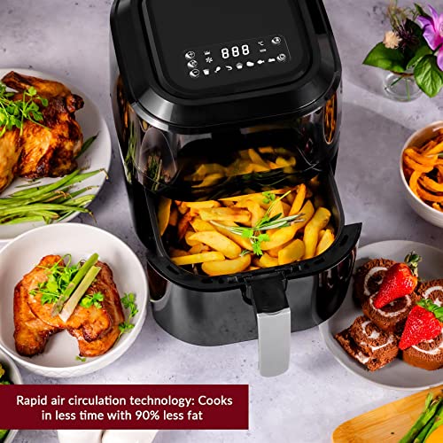 Innoteck 5L Air Fryer - Healthy, Compact, Gloss Black