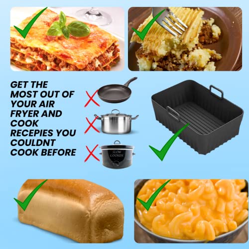 Reusable Silicone Liner 2-Pack for Ninja Dual Air Fryer