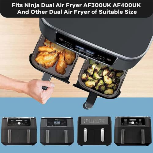 Reusable Silicone Liner 2-Pack for Ninja Dual Air Fryer