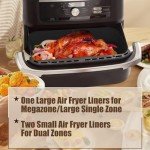 LADYSONS Silicone Air Fryer Liners for Ninja AF500UK