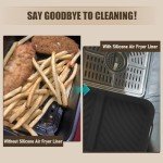 LADYSONS Silicone Air Fryer Liners for Ninja AF500UK