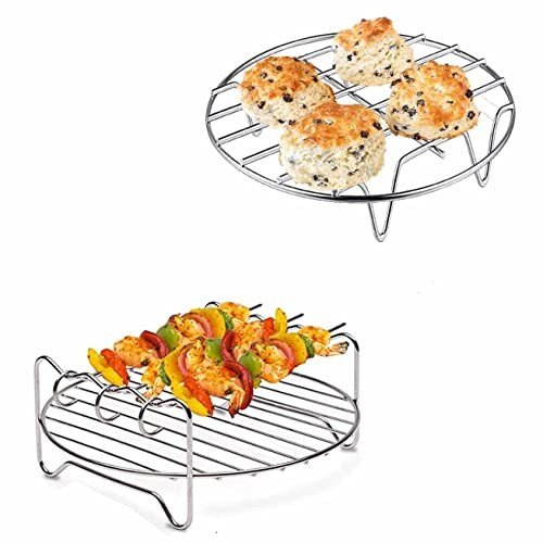 Double Layer Stainless Steel Air Fryer Rack Set