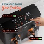 COSORI 8.5L Dual Air Fryer with Sync Function