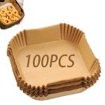 100 Disposable Square Liners for Air Fryers