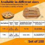 100 Disposable Square Liners for Air Fryers