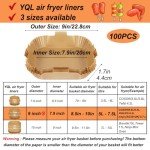 Air Fryer Square Parchment Paper - 100 Pieces