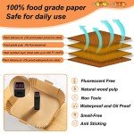Air Fryer Square Parchment Paper - 100 Pieces
