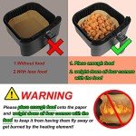 Air Fryer Square Parchment Paper - 100 Pieces