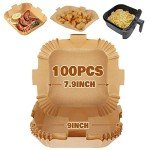 Air Fryer Square Parchment Paper - 100 Pieces