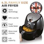Tower 4.3L Family Size Air Fryer - Black/Rose Gold