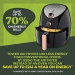 Tower 4.3L Family Size Air Fryer - Black/Rose Gold