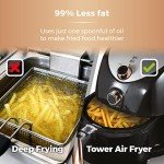 Tower 4.3L Family Size Air Fryer - Black/Rose Gold