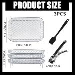 Valicaer Air Fryer Rack Set with Oil Brush