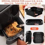 YINGRACE Foldable Silicone Air Fryer Liners - 2 Pack