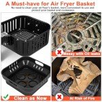 YINGRACE Foldable Silicone Air Fryer Liners - 2 Pack
