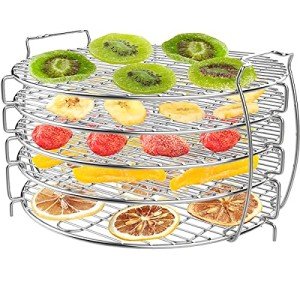 5-Layer Stainless Steel Dehydrator Rack for Air Fryers