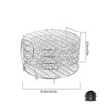 5-Layer Stainless Steel Dehydrator Rack for Air Fryers