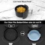 3-Pack Reusable Silicone Liners for Air Fryers