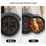 3-Pack Reusable Silicone Liners for Air Fryers