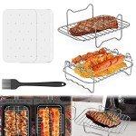 4-Piece Air Fryer Rack Set for Ninja Models