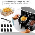 8-Inch Stainless Steel 3-Layer Air Fryer Rack
