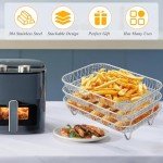 8-Inch Stainless Steel 3-Layer Air Fryer Rack