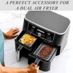 8-Inch Stainless Steel 3-Layer Air Fryer Rack