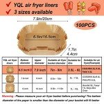 Disposable Air Fryer Paper Liners - 100 Pack