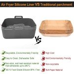 Ninja Dual Air Fryer Silicone Pot, 2PCS Basket