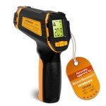 Infrared Thermometer Non-Contact Digital Laser Temperature Gun -58°F to 1112°F (-50℃~600℃) - for Vehicle Repair, Cooking, Food, Meat, Grilling, Pizza Oven, Freezer, Candy and HVAC-Not for Humans