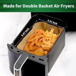 Generic 120pcs Air Fryer Liners for Ninja Dual Air Fryer AF400UK AF300UK Accessories Disposable Parchment Paper Liner Compatible with Ninja Salter Tower and Other Dual Zone Air Fryer air Fryer Trays