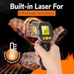 Infrared Thermometer Non-Contact Digital Laser Temperature Gun -58°F to 1112°F (-50℃~600℃) - for Vehicle Repair, Cooking, Food, Meat, Grilling, Pizza Oven, Freezer, Candy and HVAC-Not for Humans