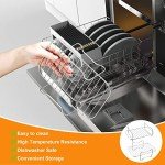 2 Pcs Air Fryer Rack, 304 Stainless Steel Double Layer Rack Kitchen Air Fryer Accessories, with 4 Skewers and Brush Air Fryer Rack Suitable for Double Basket Air Fryer, Roasting Oven, Microwave
