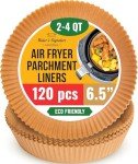 Round Air Fryer Parchment Paper – 120 Pieces