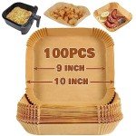 Air Fryer Baking Paper, 23CM Square, 100 Pack
