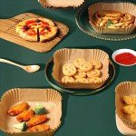 QACHOICE 100pcs Non-Stick Air Fryer Liners
