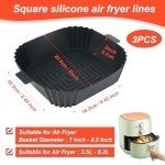 Silicone Liners for Ninja Air Fryer - 3 Pack