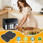 Silicone Liners for Dual Air Fryers - 2 Sizes