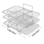 ALLOMN 3-Tier Stainless Steel Air Fryer Rack