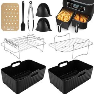 9-Piece Silicone Air Fryer Accessories for Ninja & Tower