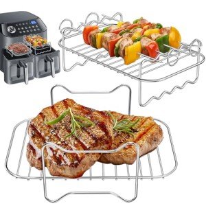 AKOFIC Air Fryer Rack Set with Skewers