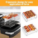 Stainless Steel Air Fryer Rack Set with Skewers