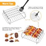 Stainless Steel Air Fryer Rack Set with Skewers